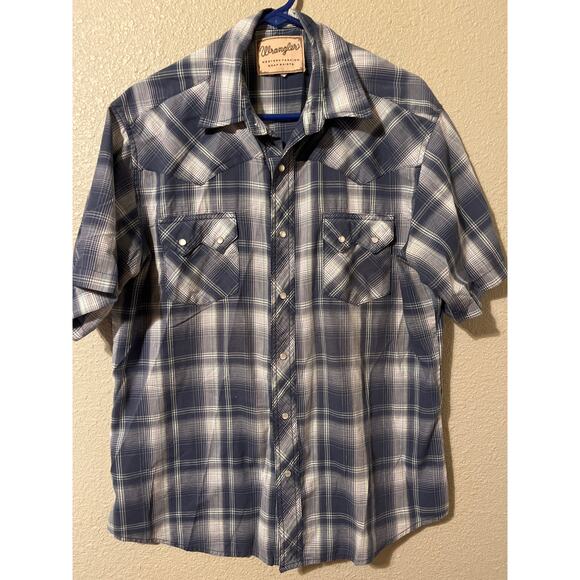 Wrangler men’s snap front shirt size large - Picture 1 of 4